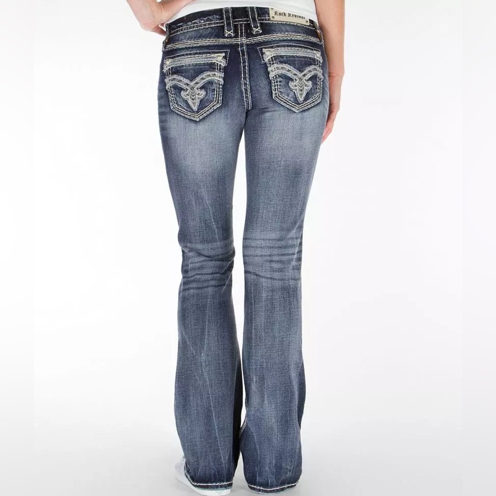 Rock Revival Parol Easy Boot Jean. Size 31, 31x30. 30in inseam,short.Distressed
